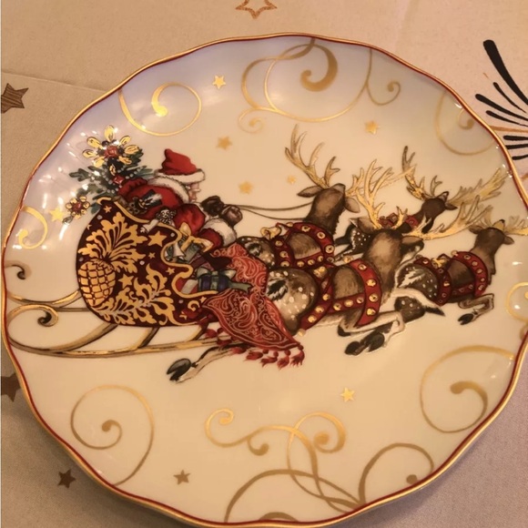 Williams Sonoma Other - Williams Sonoma Twas The Night Before Christmas Dinner Plate -Santa w/Sleigh!